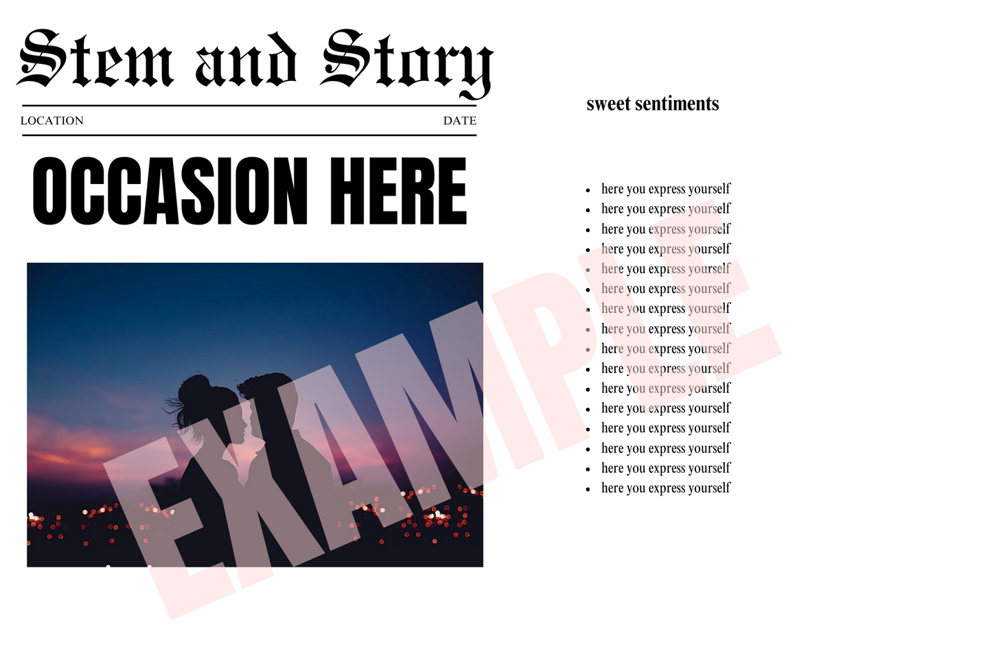 Personalized Flower Wrapping