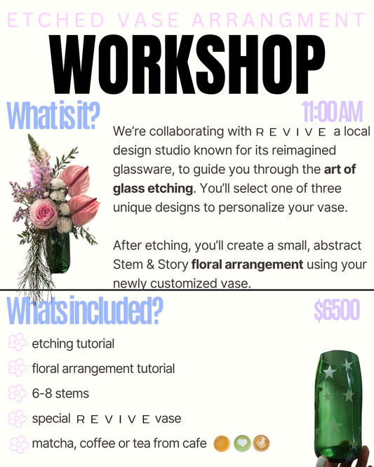 ETCHED VASE ARRANGEMENT MAY 3rd