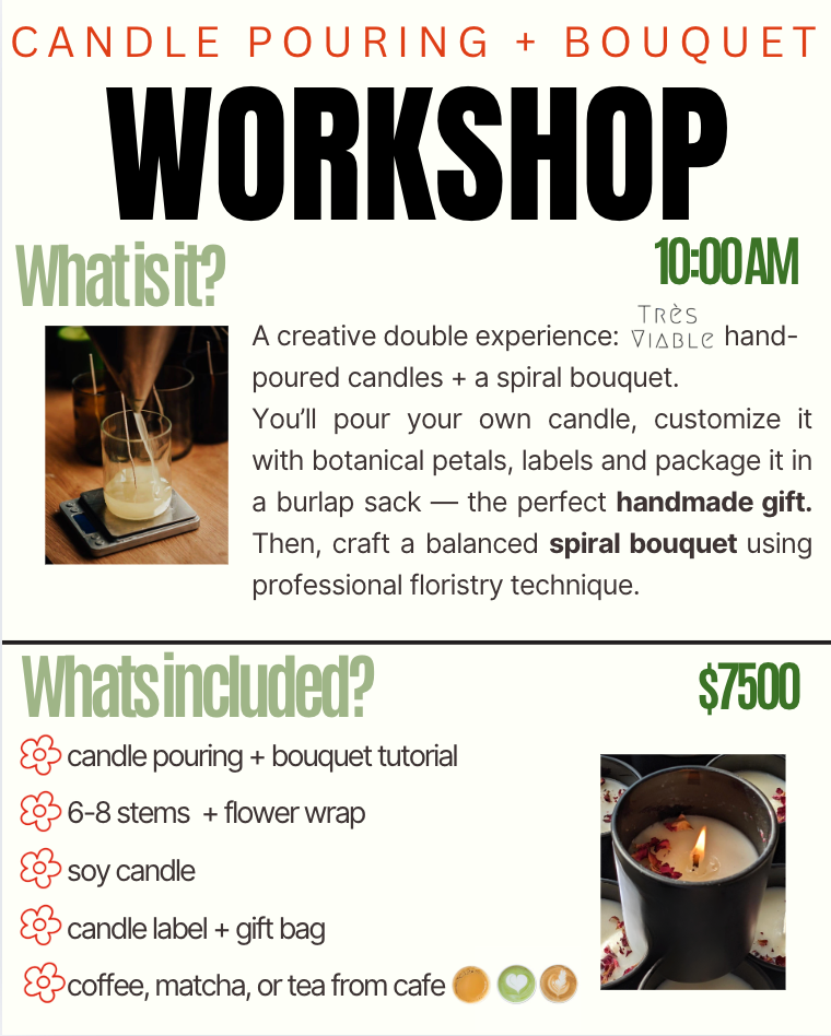 NOV 30th Candle pouring + Bouquet
